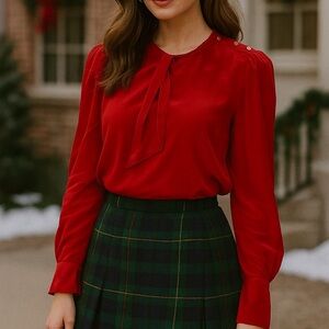 Vintage 70s HATTIE - 100 silk top - size 4/6- RARE PIECE